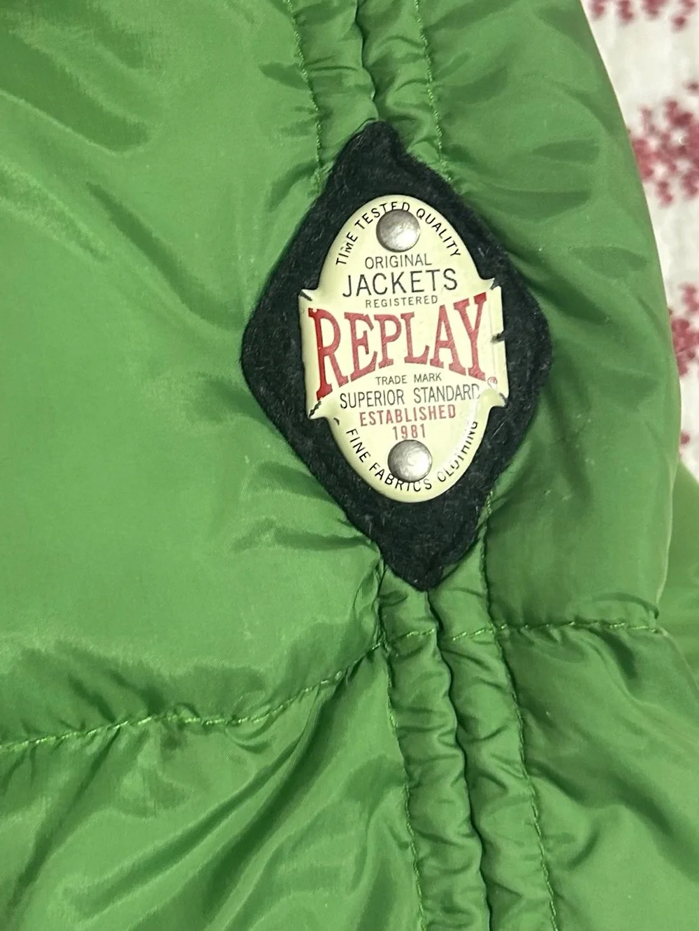 Girl’s Replay Bright Green Puff Jacket L. EUC.